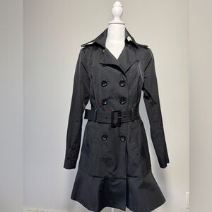 Worthington Women’s Black Dress Trench Coat - MEDIUM, Black